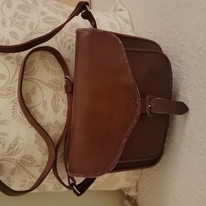 Leather messenger bag